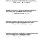 Stoichiometry Worksheet